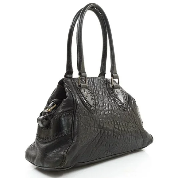 Auth Fendi Hand Bag Leather Black #25155F84 - Picture 4 of 13